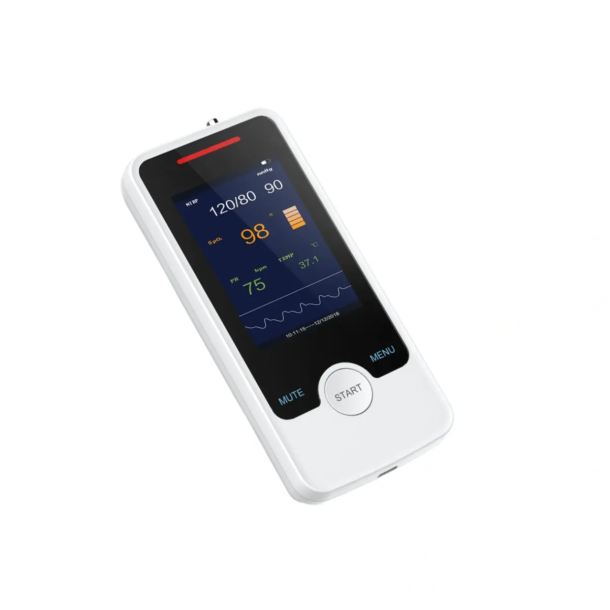 Yonker YK-IE4 Portable ECG and Pulse Oximeter Side View